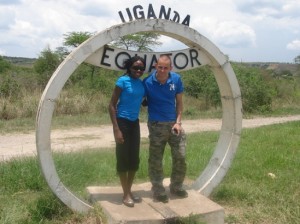 At the Equator,in Kasese south west of Kampala
